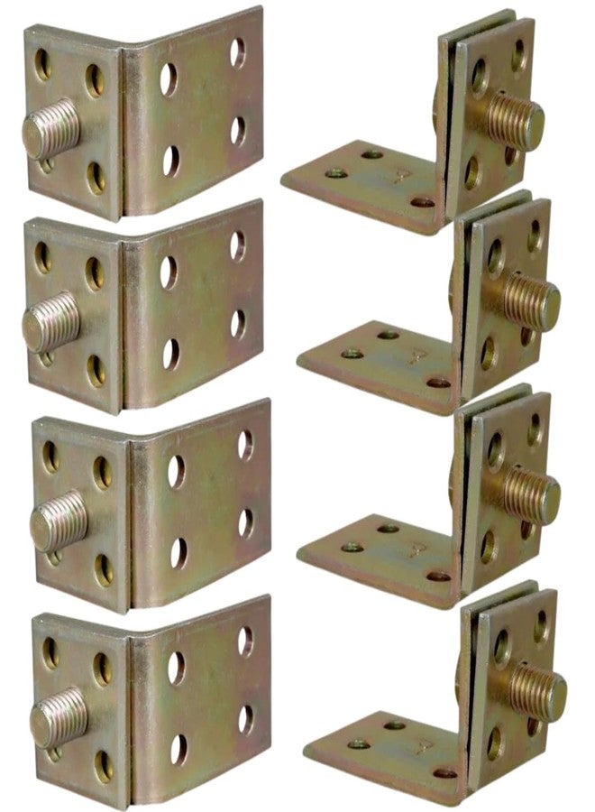 DEEGAA MART Bed Rail L Brackets for Joining Woods, Bed Frame Hardware , Bed Rail Socket Accessories, Set of 4 Wooden Bed Brackets Bed Rail Fittings, headboard and Footboard Fixing, Heavy(4 Sets) - Image 1